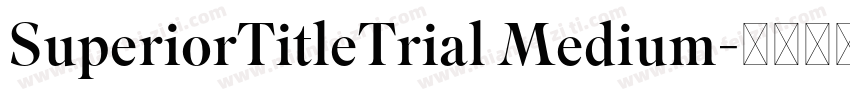 SuperiorTitleTrial Medium字体转换